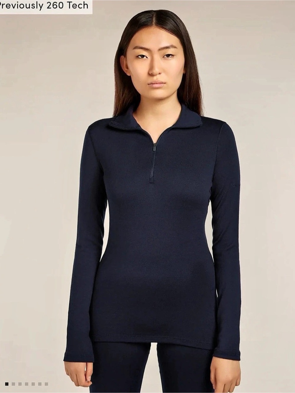 icebreaker Tech LS Half Zip Merino Wool Half-Zip in Blue Size Medium